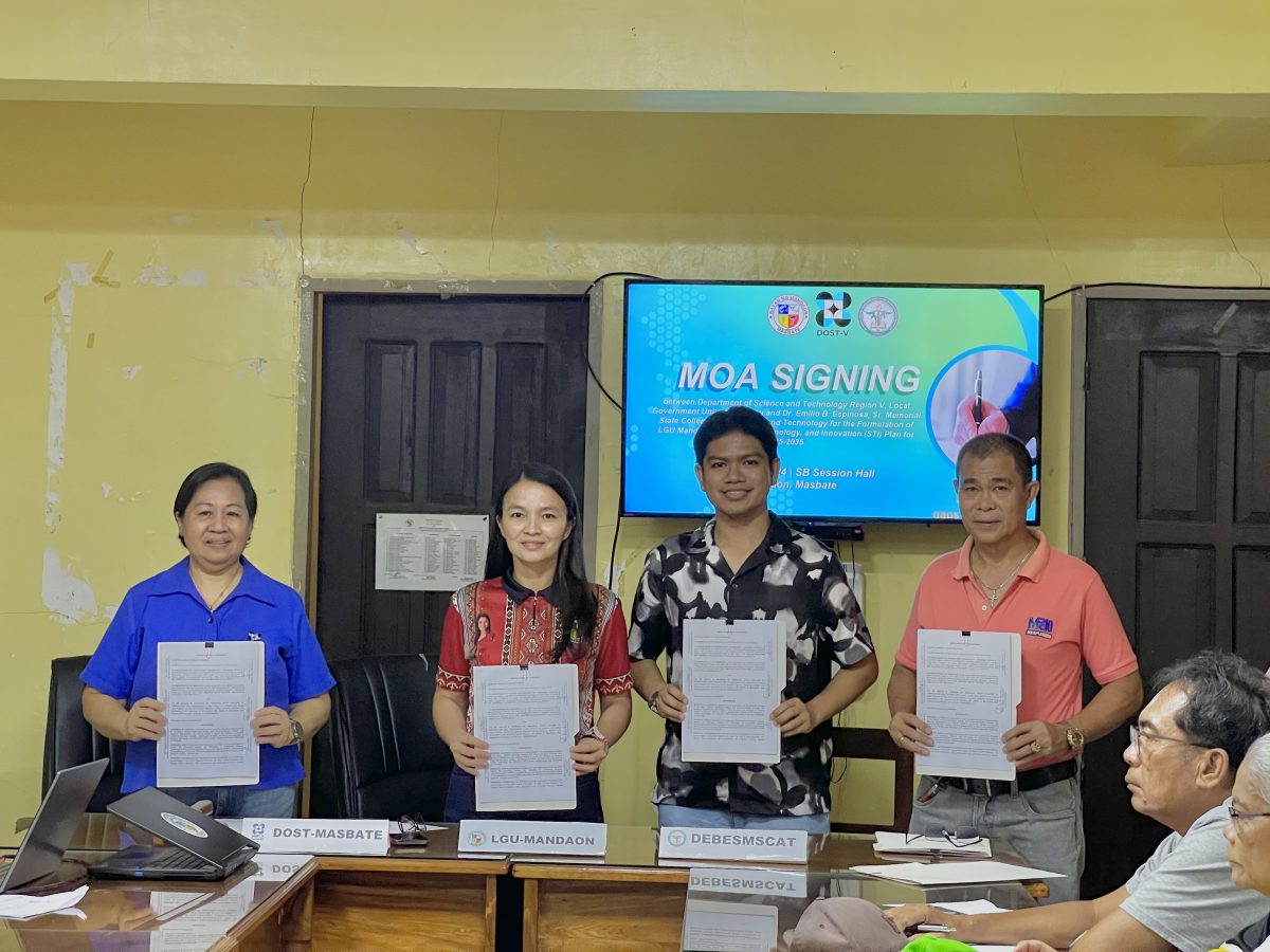 DEBESMSCAT, DOST 5, and LGU Mandaon join forces in actualizing Smart ...